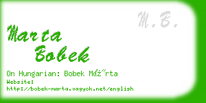 marta bobek business card